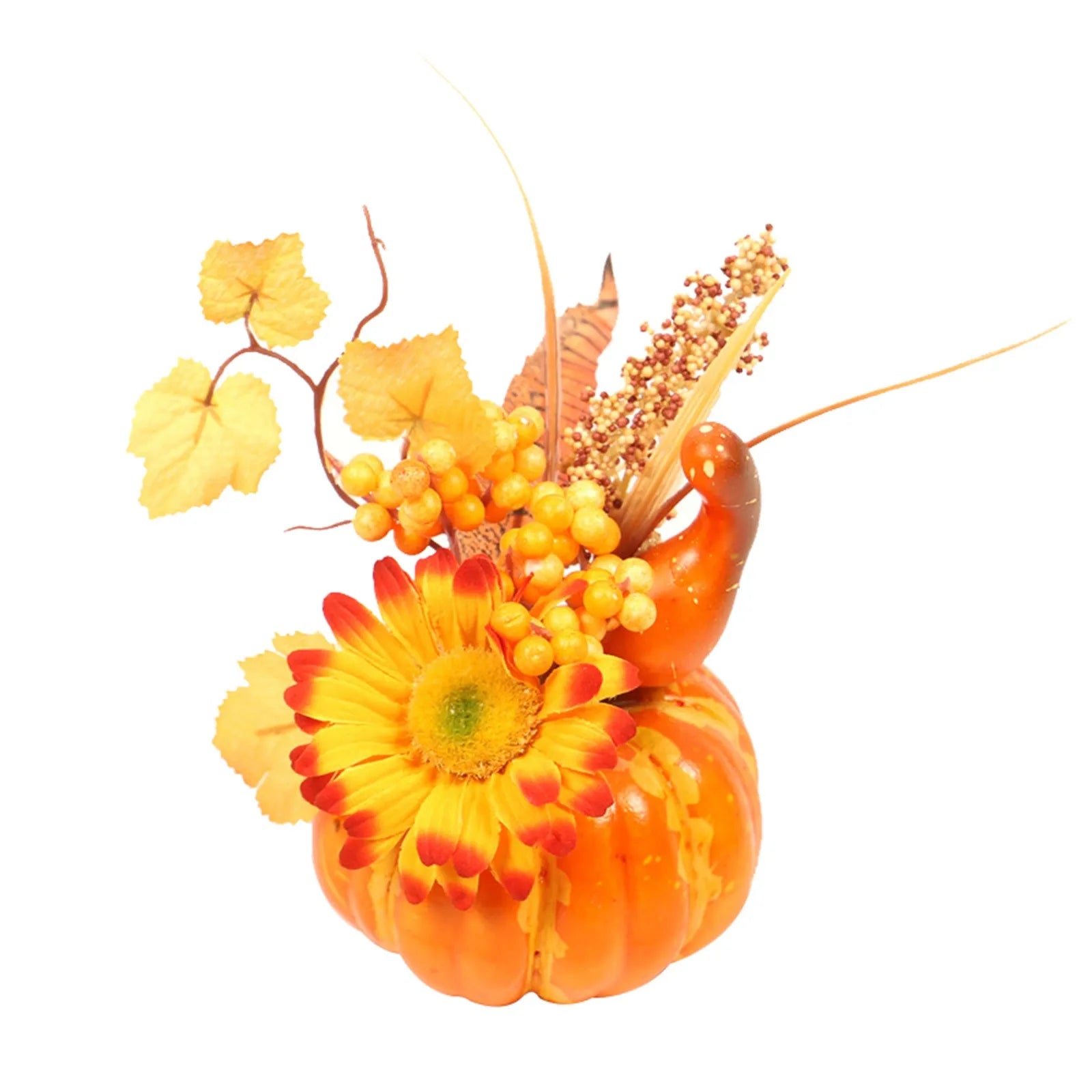 New Thanksgiving Fake Pumpkins Decor Artificial Flower Halloween House Party Fall Ornaments Home Table Centerpiece Kitchen Decor