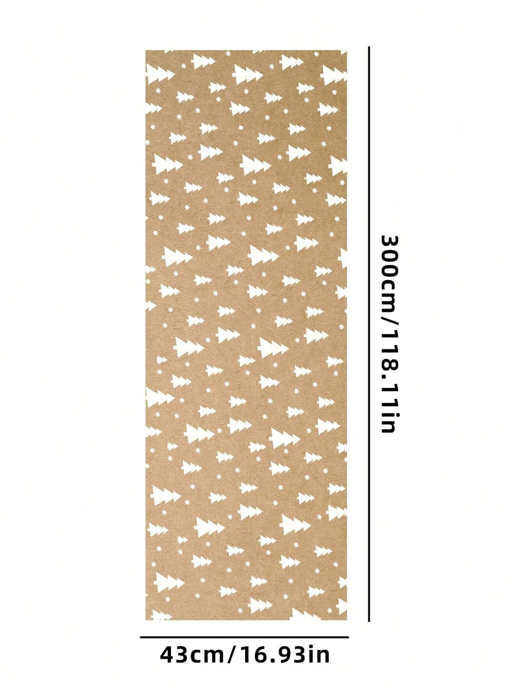 Christmas Wrapping Paper Gift Packing Xmas Tree Snowflake Pattern Retro Kraft Craft Paper for Wedding Birthday Home Party Decor