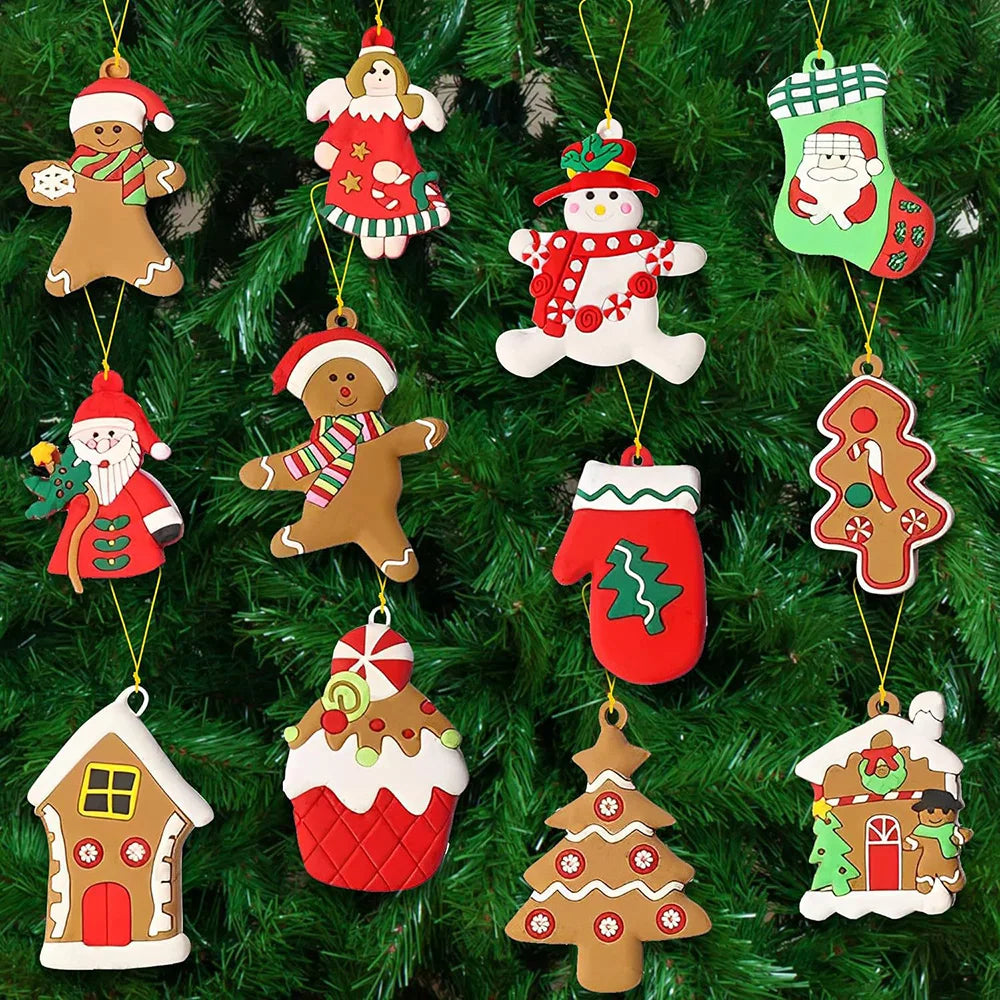 Christmas Decoration for Christmas Tree Ornaments Cooking Gingerbread Man Ornaments Hanging Decor for Tree Kitche Party Supplies