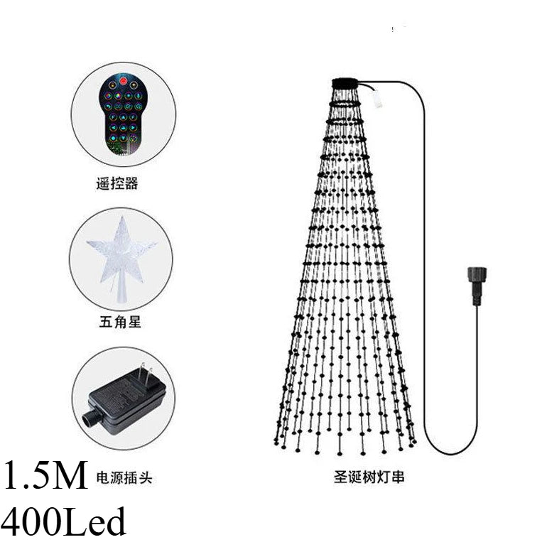 Christmas Decorations Tree Led Lights String Application DIY Image LED RGB IC Fairy Bluetooth Control